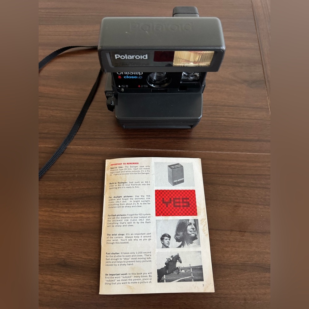 Polaroid One Step Close Up 600 Instant Camera and manual polaroid the swinger - Picture 5 of 5